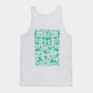 Mexican Otomí Design in Turquoise Tank Top